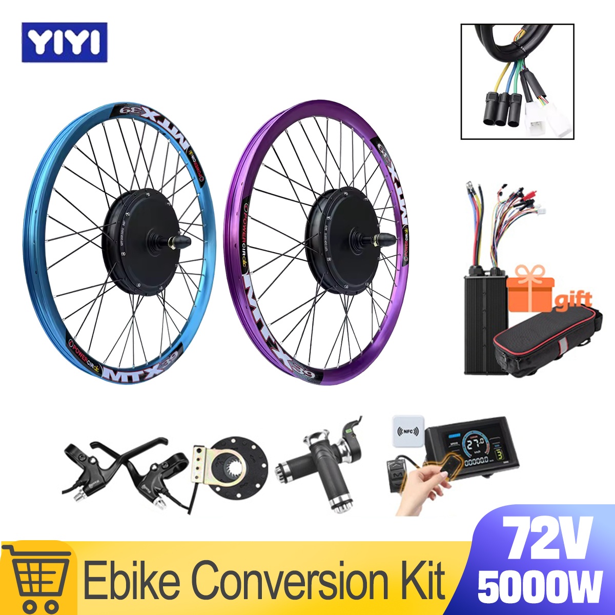 5000W Hub Motor Kit 72V - Novo Kit de Conversão para E-Bike