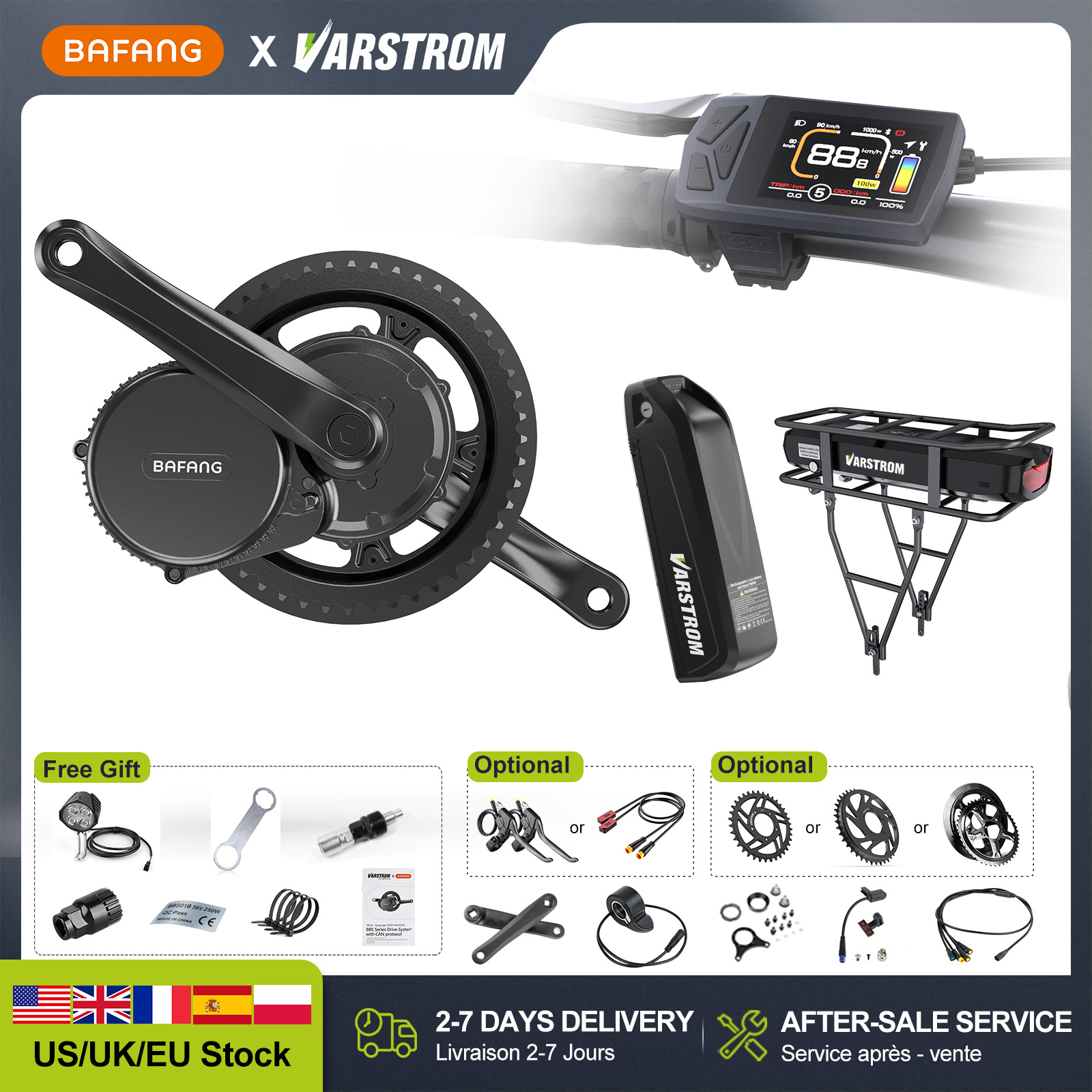 [US Direct] Novo Kit de Conver - Side Hung Mid Drive Motor Kit avaliação e preço