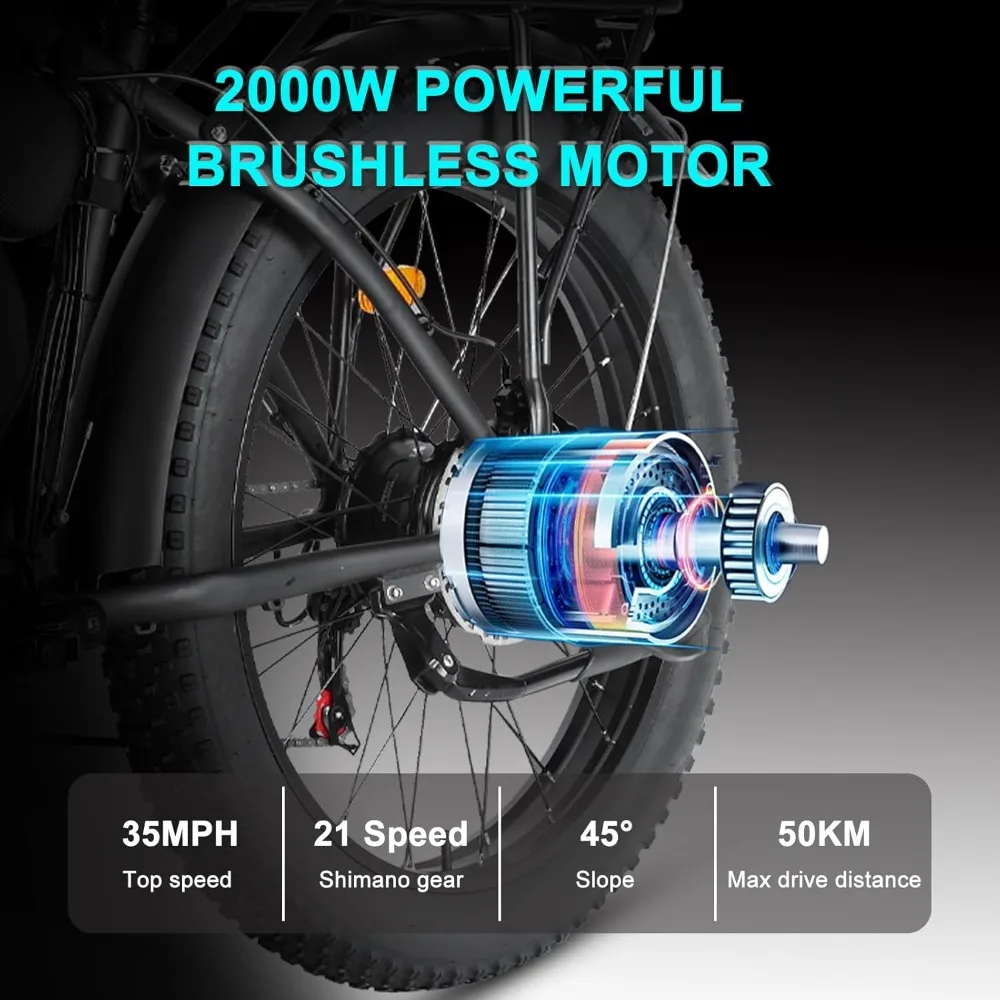 % uma bicicleta elétrica para  - Dual Motor Ebike Kit 2000W avaliação e preço