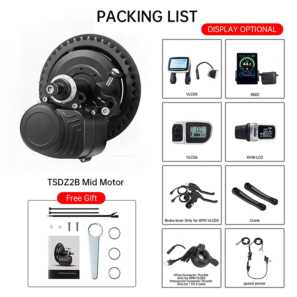 Tongsheng tsdz2b bb 120mm 100m - High Torque Brushless Mid Motor Kit avaliação e preço